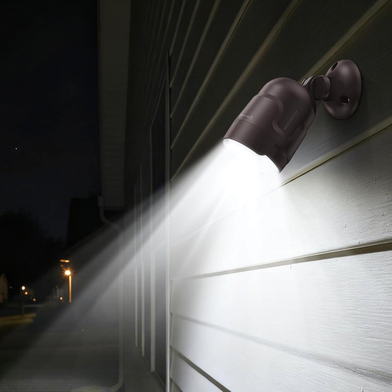 Mecanto 2 Pack Motion Sensor Light Outdoor Battery Operated, 4000mAh Rechargeable 600 Lumen Battery Outside Lights Spotlight, IP65 Waterproof for Porch, Garage, House - Image 5